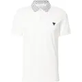 GUESS for man. M5YP60K7O64 Polo shirt with white collar logo (S), Casual, Cotton, Short sleeve