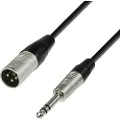 Adam hall K4 BMV 0300, 6.35mm TRS, Hankjønn, XLR (3-pin), Hankjønn, 3 m, Sort, Sølv