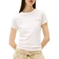 Tommy Hilfiger for woman. DW0DW21164 Slim Linear T-shirt white (L), Casual, Short sleeve, Organic Cotton, Sustainable