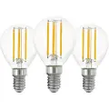 Eglo - LED-filamentlyspære - form: P45 - E14 - 7 W (ekvivalent 60 W) - klasse E - varmt hvitt lys - 2700 K (en pakke 3)