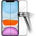 Mtp Products iPhone 12/12 Pro Beskyttelsesglass - 9H, 0.2mm - Svart Kant