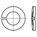 Toolcraft 105831 Fjederring Indvendig diameter: 14.2 mm DIN 128 Fjederstål verzinkt 100 stk