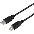 Deltaco USB-205S - USB-kabel - USB (hann) til USB-type B (hann) - USB 2.0 - 50 cm - formstøpt - svart