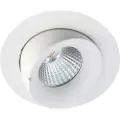 Nordtronic Downlight Velia Large Tilt LED 10,9W 3000K, 230V rund, hvid