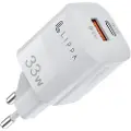 Lippa 33W USB-C PD & USB-A QC GaN Wall Charger - White