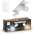 Philips Hue Runner Double Spotlight - Hvit - Med Dimmebryter