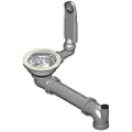 Juvel Intra Juvel A6 komplet strainer ventil til enkeltvask med tilbagetrukket Spacesaver afløb og Y overløbsdel