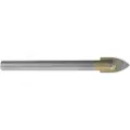 Wolfcraft GmbH Tile and Glass Drill Bit, Drill, Hullsag, Høyrehåndsrotasjon, 4 mm, 90 mm, Glass, Flis