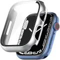Mtp Products Apple Watch Series 9/8/7 Deksel med Beskyttelsesglass - 41mm - Sølv