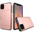 Mtp Products iPhone 11 Hybrid-deksel med Skyvekortspor - Roségull