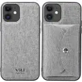Mtp Products Vili T iPhone 12/12 Pro Deksel med Magnetic Lommebok - Grå