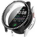 Mtp Products Samsung Galaxy Watch7 Rhinestone Dekorative Deksel med Skjermbeskytter - 44mm - Svart