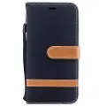 Mtp Products iPhone X / iPhone XS To Nyansers Jeans Lommebok-deksel - Svart