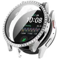 Mtp Products Samsung Galaxy Watch7 Rhinestone Dekorative Deksel med Skjermbeskytter - 44mm - Sølv