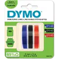 Dymo  Embosser Tape 9mm x 3m Red + Blue + Black 3-Blister
