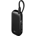 Goobay 5000mAh Powerbank med innebygd USB-C-kabel - 20W - Svart