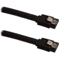 Dutzo Sleeved SATA kabel - Svart - 1.03 m