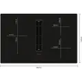 Siemens iQ300 ED811BS16E - Induksjonskomfyrtopp - 4 plater - Nisje - bredde: 75 cm - dybde: 49 cm - Klasse B - uten ramme - svart med fallvindeksos (uttrekk og resirkulering)