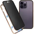 Mtp Products iPhone 15 Pro Magnetisk Deksel med Personvernherdet Glass - Gull