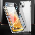 Mtp Products iPhone 15 Plus Magnetisk Deksel med Herdet Glass - Sølv