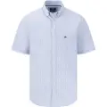 Fynch&Hatton Minimal Poplin Print Kortarmet Skjorte