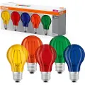 Osram LED-pære E27 2W Fargede 5-pakning