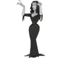 NECA Sølv Vampira Toony Terrors Vampira Skjermversjon Actionfigur 15 Cm