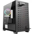 Azza Elise - microATX-tårn - sidepanel med vindu (herdet glass) - ingen strømforsyning (ATX) - svart - USB/lyd