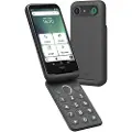 Doro Aurora A21 - 4G smarttelefon - dobbelt-SIM - RAM 4 GB / Internminne 64 GB - microSD slot - LCD-display - 4.5 - 1280 x 720 piksler (60 Hz) - rear camera 13 MP - front camera 5 MP - grafittgrå