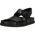 Clarks for man. 26180896 Torford Strap leather sandals black (46), 1 to 3 cm, Buckle, Casual