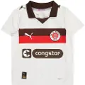 Puma FC St. Pauli 25/26 Away Jersey Youth, Clothing, White/Espresso Brown, 9-10Y