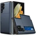 Mtp Products Samsung Galaxy S25 Ultra Hybrid-deksel med Skyvekortspor - Mørkeblå