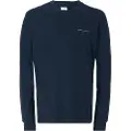Tommy Hilfiger for man. DM0DM21594 Long sleeve slim fit t-shirt with linear navy logo (L), Casual, Cotton