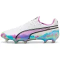 Puma KING ULTIMATE Brilliance FG/AG Football Boots Women, Shoes, White/Clyde Royal/Pure Magenta, 42