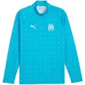 Puma Olympique de Marseille Pre-match Quarter-Zip Top Men, Sport, Azure/White, 3XL