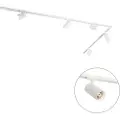 QAZQA Moderne skinnesystem med 5 hvite spotter 1-fase GU10 70mm - Iconic Jeana Luxe