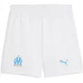 Puma Olympique de Marseille 25/26 Shorts Youth, Clothing, White/Azure, 7-8Y