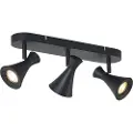 QAZQA Moderne takspotlight svart 3-lys justerbar - Triangle