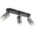 QAZQA Moderne takspotlight gunmetal 3 lys roterbar og justerbar - Drain