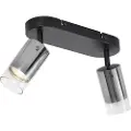 QAZQA Moderne takspotlight gunmetal 2 lys roterbar og justerbar - Drain