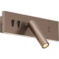 QAZQA Moderne vegglampe mørk bronse justerbar med USB-C inkl. LED - Modric
