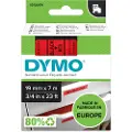 Dymo D1 - Blank - svart på rødt - Rull (1,9 cm x 7 m) 1 kassett(er) tape - for LabelMANAGER 360, 400, 420, 450, 500, PC, PC2, Wireless PnP LabelPOINT 300, 350