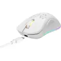Deltaco GAMING WM80 - Mus - 7 knapper - trådløs, kablet - 2.4 GHz - USB trådløs mottaker - hvit