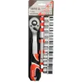 YATO YT-38821, Pipenøkkelsett, 12 stykker, Kromfarget, Oransje, Plast, Stål, 12,5 cm, 1,6 kg