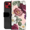 Mtp Products iPhone 13 Mini Premium Lommebok-deksel - Romantiske Blomster