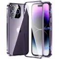Mtp Products iPhone 14 Pro Max Magnetisk Deksel med Herdet Glass - Lilla