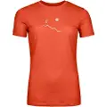 Ortovox 150 Cool Peak Focus Teknisk t-skjorte rød