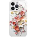 Mtp Products iPhone 13 Pro Hybrid-deksel med blomsterbukett - Hvit