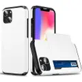 Mtp Products iPhone 15 Hybrid-deksel med Skyvekortholder - Hvit