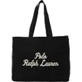 Ralph Lauren for man. 405962436001 Canvas tote bag with black embroidery (OSFA), Casual, Cotton